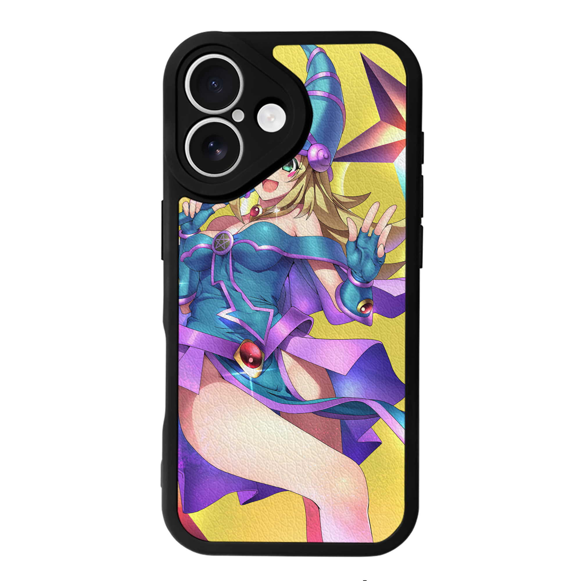 （画像用） 遊☆戯☆王 Yu-Gi-Oh! 【iPhone 16シリーズ対応】シリコンスマホケース（レザー調） 材質：シリコン